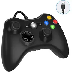 GENERICO - Control Usb Compatible Con Pc Windows Y Xbox 360 - Negro