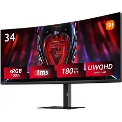 XIAOMI - Monitor Gamer Curvo 34 G34WQI Ultrawide 1ms 180hz