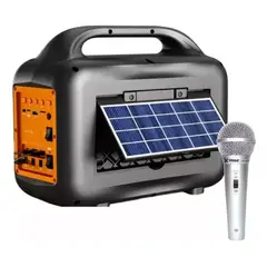 GENERICO - BOCINA GTS - 1768 BLUETOOTH RADIO CON PANEL SOLAR Y LINTERNA