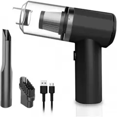 SEISA - Mini Aspiradora Recargable Usb Portátil 2 En 1 Coche Y Casa - Negro