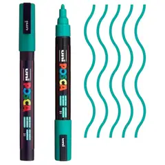 POSCA - Marcador Gráfico PC-5M Verde Esmeralda Punta Redonda