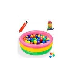 INTEX - Piscina Inflable 147cm X 33cm + 100 Pelotas + Inflador