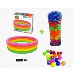 INTEX - COMBO PISCINA 168CMX46CM + 500 PELOTAS + INFLADOR
