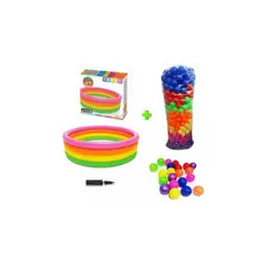 INTEX - COMBO PISCINA 168CMX46CM + 500 PELOTAS + INFLADOR