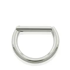 AGHA JEWELRY - Titanio piercing Clicker Aro con Bisagra en Forma de D para Oreja Cartílago y Nariz