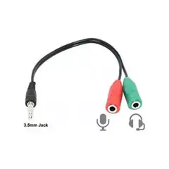 GENERICO - Cable Sonido Divisor Tristereo 1 Macho A Dos Hembras 3.5mm