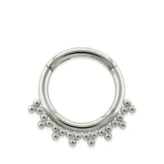 AGHA JEWELRY - Titanio piercing Clicker Aro con Bisagra Doble Bao para Oreja Cartílago y Nariz