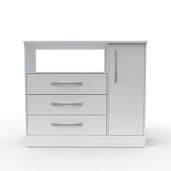 MULTIMUEBLES - COMODA 3 CAJONES ARMARIO BLANCO 75X90X36