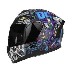 EDGE HELMETS - Casco DC Integral Zoom Pro Joker Certificado DOT - Multicolor - L Brillante