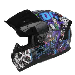 EDGE HELMETS - Casco DC Integral Zoom Pro Joker Certificado DOT - Multicolor - M Brillante