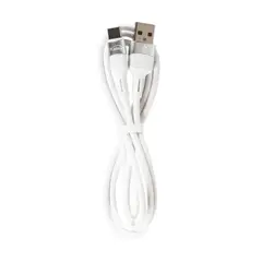 KALLEY - Cable USB a Lightning de 2 Metros Liso Blanco