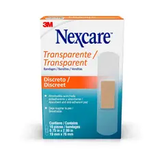 NEXCARE - Curas Transparente 19 X 76mm X 10Und