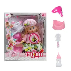GENERICO - Muñeco Bebe Abrigo Rosa Secadora Vacinilla Juguete Niñas