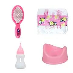 GENERICO - Muñeco Bebe Flor Verde Pañal Vacinilla Juguete Niñas