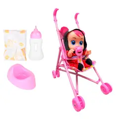 GENERICO - Muñeca Bebes Llorones Con Sonidos Coche Tetero Juguete Niñas