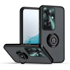 GENERICO - Funda Estuche Mate Con Anillo Compatible Con Oppo Reno 11F 5G Negro