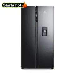 ELECTROLUX - Nevecón no frost side by side 438L Inverter negro ERS433HBWD