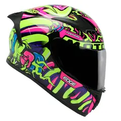 EDGE HELMETS - Casco Edge Integral Denver Motoloco Verde Neon Certificado DOT - XL