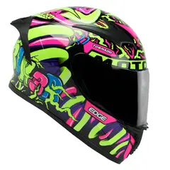EDGE HELMETS - Casco Edge Integral Denver Motoloco Verde Neon Certificado DOT - XL