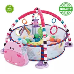 ONE PIXEL - Gimnasio Y Corral Para Bebe Hipopotamo Piscina De Pelotas