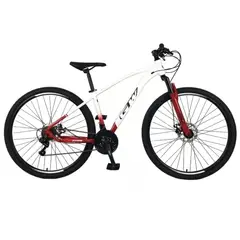 GW - Bicicleta de Montaña Titan 29 21V Blanco Rojo