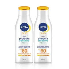 NIVEA - Sun Sensitive Protect Fps 60 125ml X2