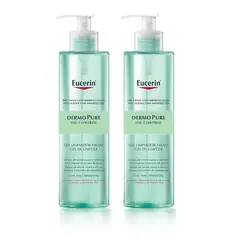 EUCERIN - Gel Limpiador Facial Dermopure Oil Control 400ml X2