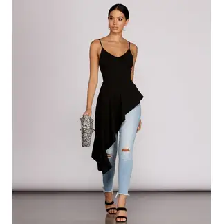 NEGRELI - BLUSA ASIMETRICA DE MUJER REF-2044