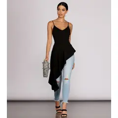 NEGRELI - BLUSA ASIMETRICA DE MUJER REF-2044