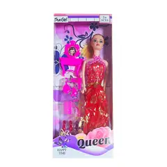 GENERICO - Muñeca Vestido Tocador Accesorios Zapatos Juguete Niñas