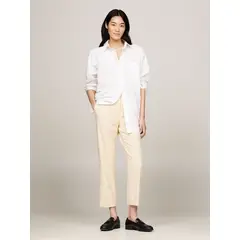 TOMMY HILFIGER - Pantalón beige chino de pierna recta y corte slim