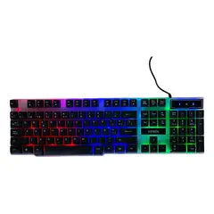 GENERICO - Combo Teclado Mecánico Mouse Retroiluminados Led Alámbricos