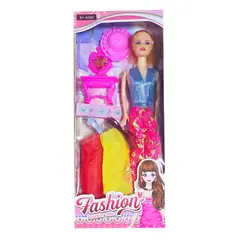 GENERICO - Muñeca Vestidos Sombrero Tocador Juguete Niñas Interactivo