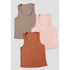 FORMAS INTIMAS - Camiseta Paq X3 Mujer Multicolor Fi 33603