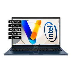ASUS - Portátil FHD 156 Intel i5-1235U RAM 12GB 512GB SSD Azul