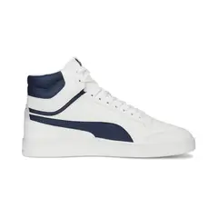 PUMA - Tenis Hombre Shuffle Mid Blanco Deportivo Original