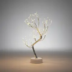 LEDMAX - LAMPARA LED ARBOL MESA DE NOCHE O SALA DECORACION COLOR DORADO