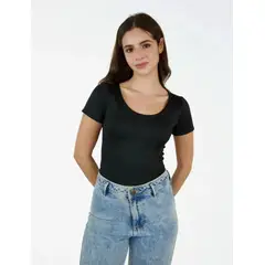 MOLGOA - Body para Mujer Cuello Redondo - The Dapper Negro