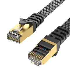 GENERICO - Cable Ethernet Cat 8 Rj45 40gbps Plano Trenzado Red 3 Metros