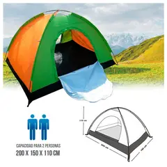 COMPRALOENCASA COM - Carpa Camping Armable Semi Impermeable 4 Personas NOA1145