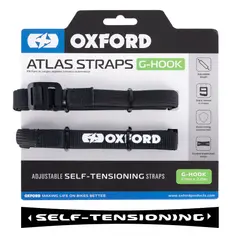 OXFORD - CORREAS DE AMARRE STRAPS ATLAS G-HOOK 17MM X 2.0 M NEGRO