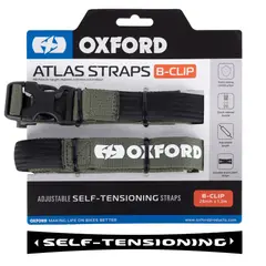 OXFORD - CORREAS DE AMARRE STRAPS ATLAS B-CLIP 26MM X 2.0 M VERDE