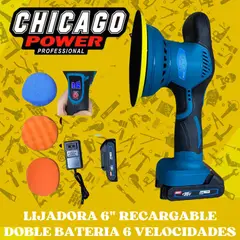 CHICAGO - Lijadora inalámbrica de 6 profesional nueva