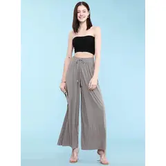 GENERICO - Pantalon Palazzo Ancho Plisado