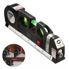 GENERICO - Nivel laser con metro y tres burbujas