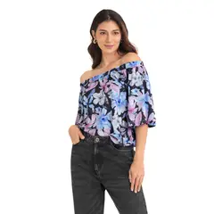 LEONISA - Blusa strapless tipo campesina