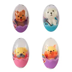 GENERICO - Mascota Perritos Juguete Huevo Sorpresa Didactico X 4 Unid