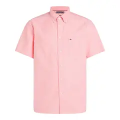 TOMMY HILFIGER - Camisa rosada Heritage de manga corta