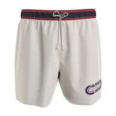 TOMMY HILFIGER - Pantaloneta De Baño Blanca Con Cordón Ajustable Para Hombre