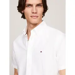 TOMMY HILFIGER - Camisa blanca Heritage de manga corta